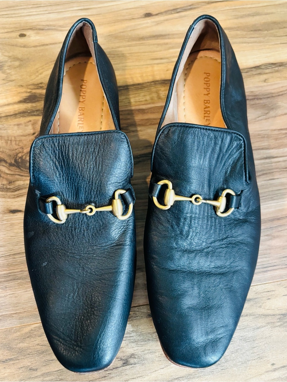 Poppy Barley Women’s Black Leather Bit Loafers